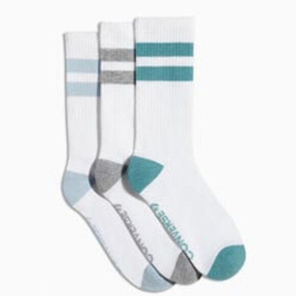 Converse Double Stripe 3-PK Crew Sock - Picture 1 of 5